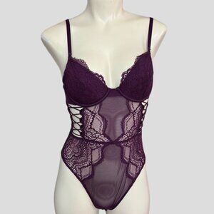 La Senza Plum Lace Lingerie Bodysuit